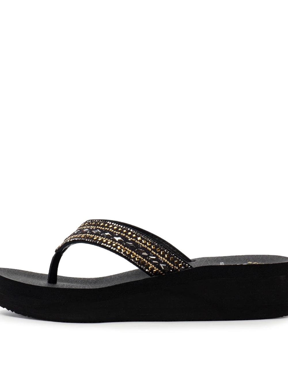 YELLOW BOX PACIFIC BLACK PLATFORM GENUINE LEATHER SANDALS MEDIUM WIDTH NEW
